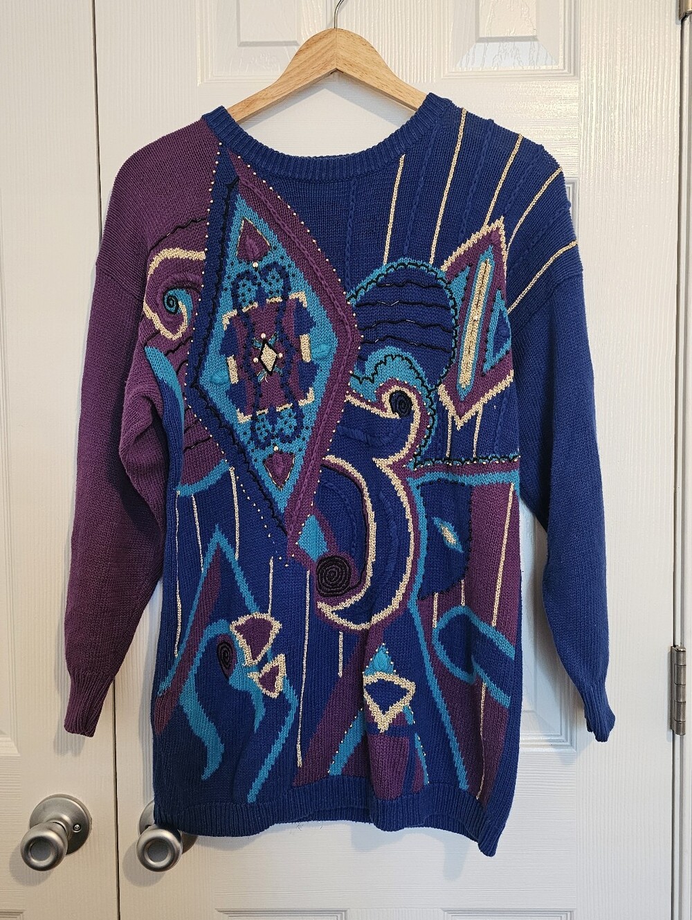 Petite Sophisticate Abstract Knit Sweater